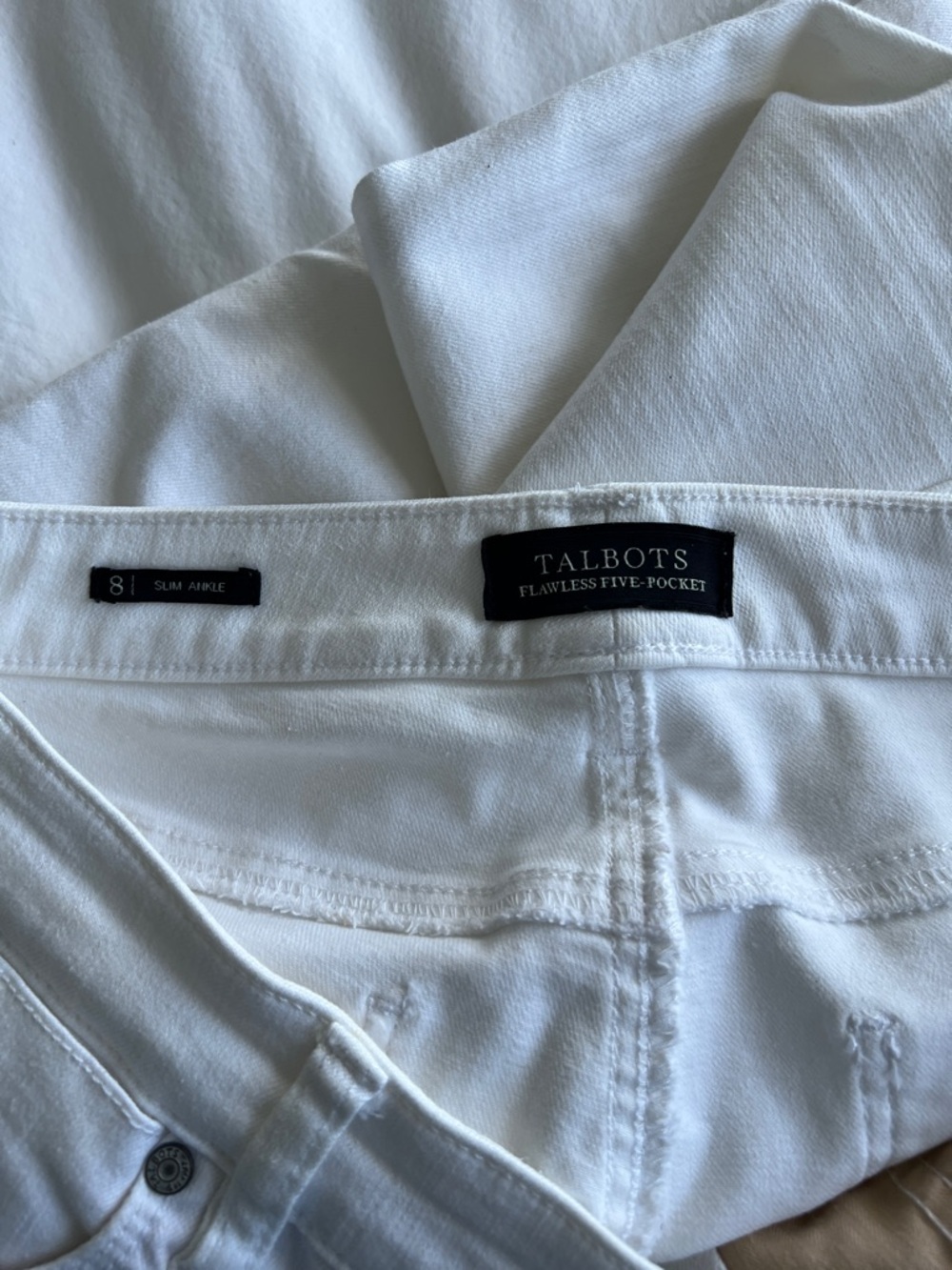 Talbots White Flawless Five-Pocket Slim Ankle Jeans - Slim Ankle